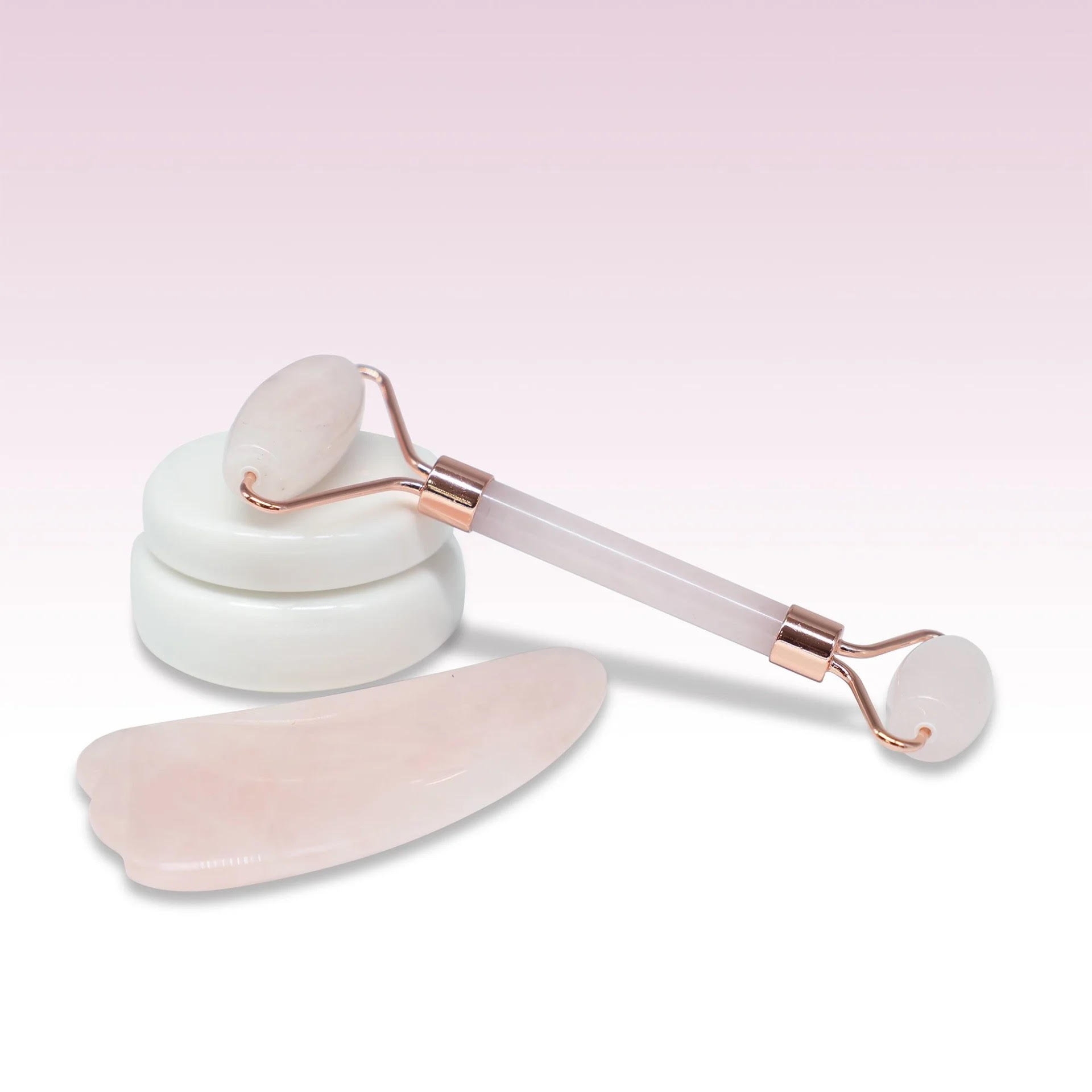 Roller quartz rose et gua sha – Image 2